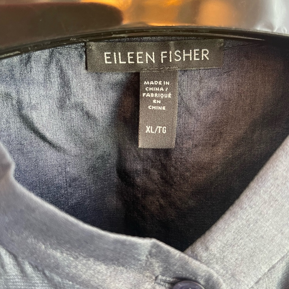 Eileen Fisher Adriatic Blue Silk top and matching Pants